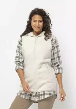 Флисовый жилет Jack Wolfskin "HIGH CURL LONG VEST W", белый