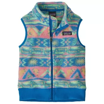 Флисовый жилет Patagonia Baby's Synch Vest, цвет High Hopes Geo/Salamander Green