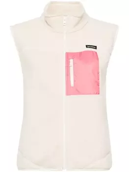 Флисовый жилет со вставками Sporty & Rich, бежевый