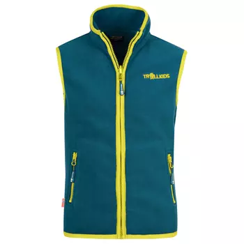 Флисовый жилет Trollkids Kid's Arendal Vest, цвет Petrol/Lime