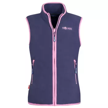 Флисовый жилет Trollkids Kid's Arendal Vest, цвет Violet Blue/Wild Rose