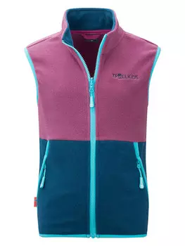 Флисовый жилет Trollkids Kjerag, цвет pink/blau