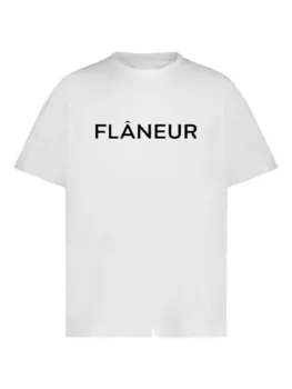 FLNEUR logo-print Футболка, белый