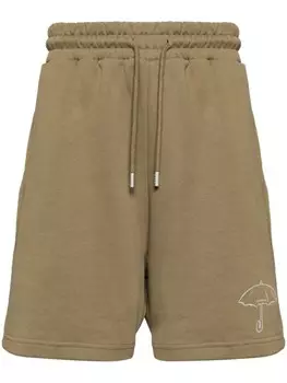 FLNEUR шорты с логотипом, коричневый