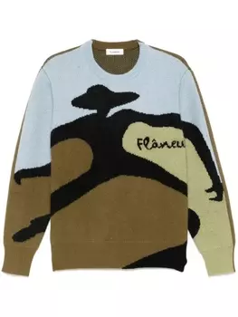 FLNEUR свитер Swirl, зеленый