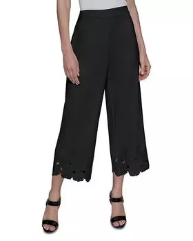 Флора Кроп Брюки с Вырезами KARL LAGERFELD PARIS, черный