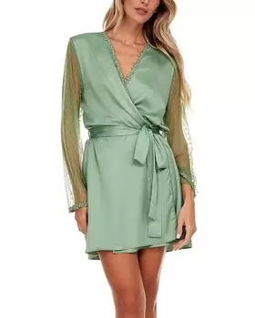 Flora Nikrooz Халат Showstopper Charmeuse, зеленый