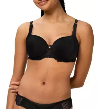 FLORALE by Triumph Бюстгальтер на косточках "Peony Florale WP", чашка B-E, с нежно мерцающим жаккардовым тюлем в тонкие полоски, черный