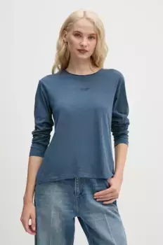 FLOREN хлопковый топ с длинными рукавами Pepe Jeans, синий
