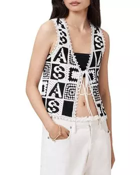 Флоренс Вязаный Жилет ALLSAINTS, белый