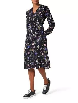 Флорентийское платье Hobbs, темно-синий