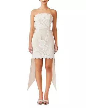 Флориан Боу Мини-платье Elliatt, слоновая кость/кремовый