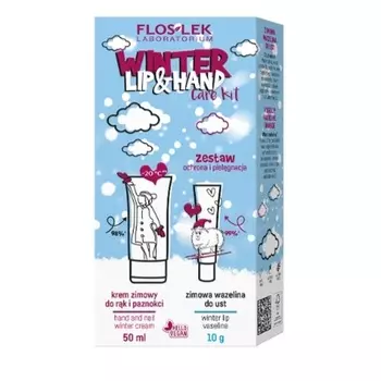 Flos-Lek Winter Care увлажняющий крем для рук и бальзам для губ Duo Set - 50 мл крема и 10 г бальзама Floslek