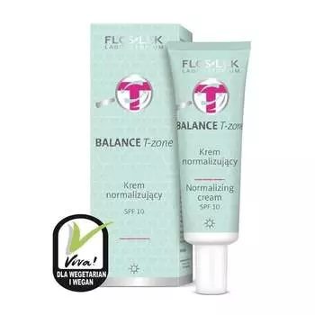 Флослек, Balance T-Zone, нормализующий дневной крем, SPF 10, 50 мл, FLOS-LEK