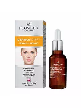 Floslek Dermo Expert White & Beauty осветляющий кислотный пилинг на ночь 30мл