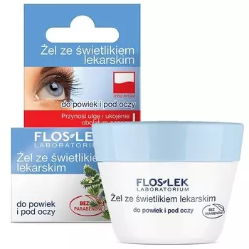 Floslek, Eye Care, гель с просветом для век и под глазами, 10 г Flos-Lek