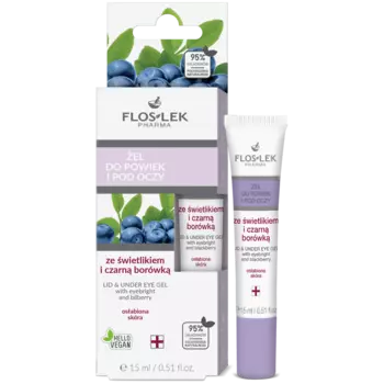 Floslek гель со скайлайтом и черникой под глаза, 15 мл