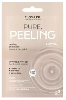 Floslek Pure, Очищающий пилинг-гоммаж, 2x4 мл