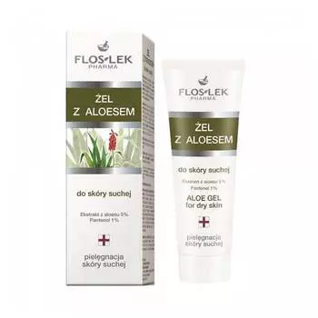 Флослек, Серия для сухой кожи, гель с алоэ для сухой кожи, 200 мл, FLOS-LEK