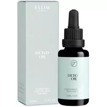 Flow Detox Face Oil Очищающее масло для лица с чайным деревом 30 мл Flow Cosmetics