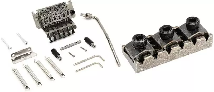 Floyd Rose FRTS2000R Special Relic Tremolo System — черный комплект с Floyd Rose FR1NR2BR 1000 Series / Special R2 Стопорная гайка — ширина 41,3 мм Relic Black FRTS2000R=1 FR1NR2BR=1