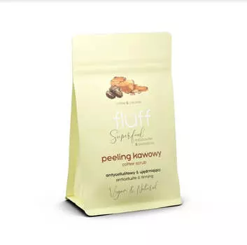 Fluff Кофейный скраб антицеллюлитный и укрепляющий кофейный скраб для тела Карамель 100г