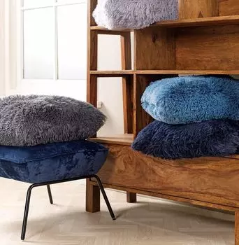 FLUFFY - Чехол на подушку полиэстер угольно-серый 45x45 см Dutch Decor