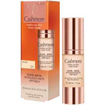 Флюид-разглаживающая и покрывающая база слоновая кость Cashmere Make-Up Blur Maxi Cover, 30 мл