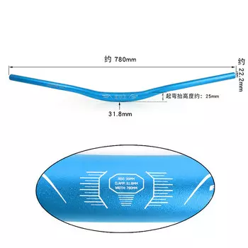 fmfxtr руль для горного велосипеда, перекладина из алюминиевого сплава, руль-ласточка, ручка для крана, аксессуары для руля велосипеда, 780 мм, синий FMFSport