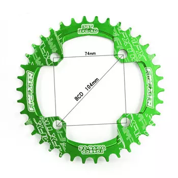 fmfxtr велосипедная цепочка с положительным и отрицательным зубом, диск для горного велосипеда, один диск, зеленый, 34T, диск 104BCD FMFSport