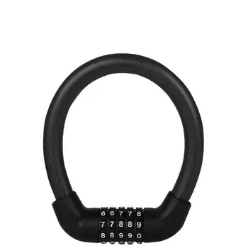 fmfxtr Замок для горного велосипеда Смелый противоугонный кодовый замок для электромобиля Пятизначное стопорное кольцо для детского велосипеда Портативный замок Маленький черный (примечания для заказов в других цветах) FMFSport