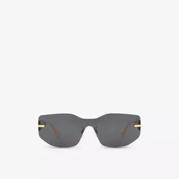 FN000634 FE40066U солнцезащитные очки в затемненной металлической прямоугольной оправе Fendi, желтый