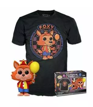 Fnaf sb — bobble head pop n° 907 — воздушный шарик лисий (флокированный) + футболка (xl) Funko