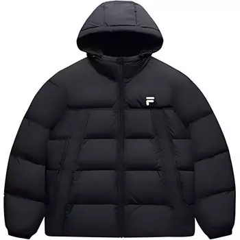 FOB Пуховик унисекс черный Fila Fusion