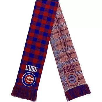 FOCO Chicago Cubs клетчатый шарф с цветными блоками