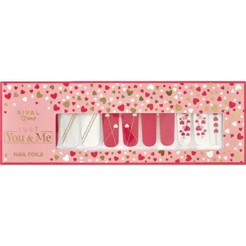 Фольга для ногтей «Только ты и я» RIVAL loves me, 12 шт.