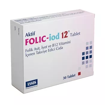 Фолиевая кислота йод 12 таблеток. ASSOS