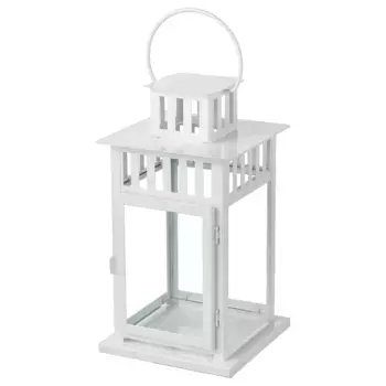 Фонарь, белый, 28 см, BORRBY IKEA