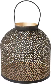 Фонарь Creativ deco "Рождественское украшение", (1 шт.), с черной матовой отделкой, отверстия 11 см 25,00 см, черный
