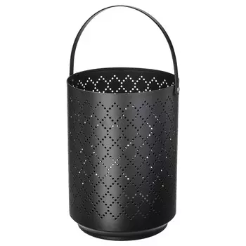 Фонарь для формовой свечи, черный, 22 см, URSKILJA IKEA