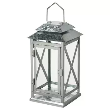 Фонарь для формовой свечи внутри/снаружи, оцинкованный, 29 см, BEFSTA IKEA