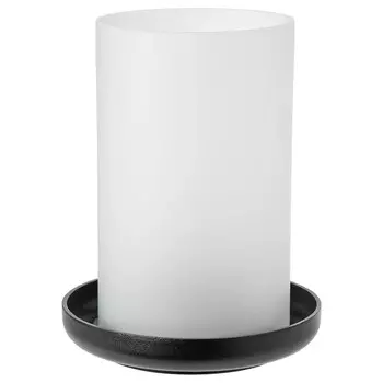 Фонарь, матовое стекло/черный, 22 см, HEDERVRD IKEA