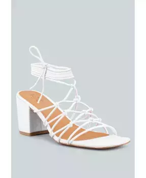 FONDA Женские сандалии на шнуровке с крокодиловым принтом ручной работы Rag & Co, белый