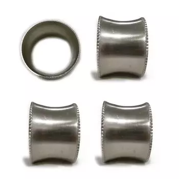 Food Network 4 шт. Набор металлических колец для салфеток, серый