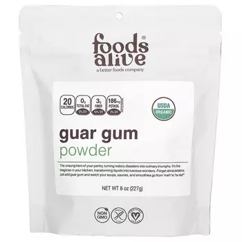 Foods Alive, порошок из гуаровой камеди, 227 г (8 унций)