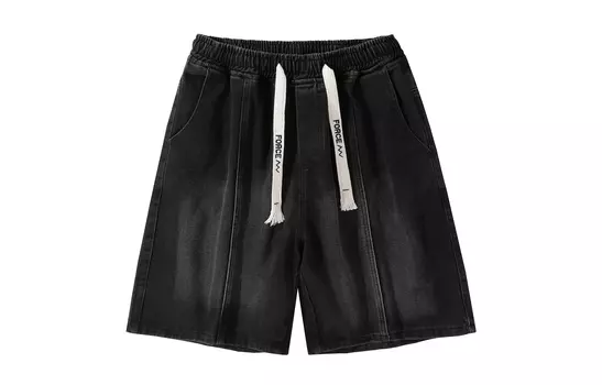 FORCEREPUBLIK Джинсовые шорты унисекс, Темно-синий