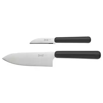 FRDUBBLA ФОРДУББЛА Набор ножей, 2 предм, серый IKEA