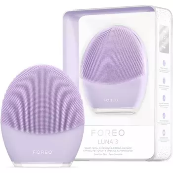 FOREO LUNA 3 Щетка для очищения лица Чувствительная кожа Антивозрастной массажер для лица Улучшает впитывание средств по уходу за кожей лица Чистый и здоровый уход за лицом Простой и легкий водонепроницаемый