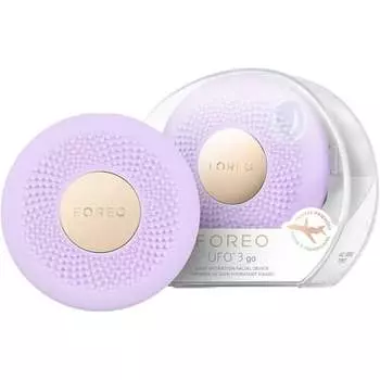 FOREO UFO 3 go Удобное в путешествии устройство для ухода за кожей с маской для лица со светодиодами полного спектра и терапией красным светом Термотерапия T-Sonic Массаж Лаванда с подключением к приложению