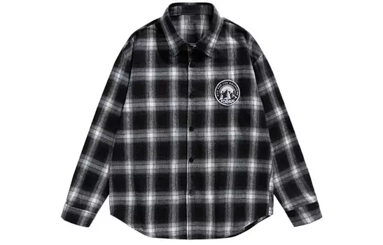 FORHUG Рубашка унисекс, Черный Клетчатый